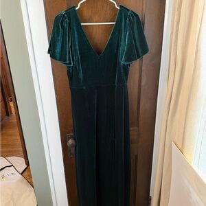 Birdy Grey Emerald Velvet Maxi Dress